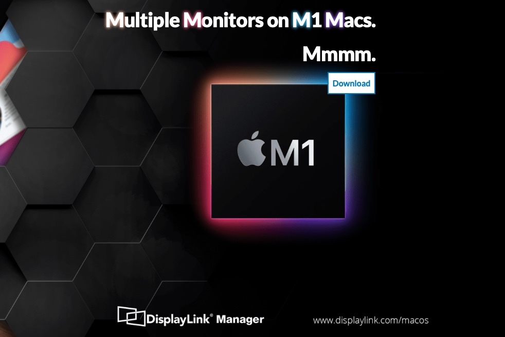 DisplayLink Manager 1.3 gère nativement les Mac M1