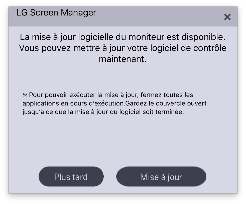 Mise à jour des écrans LG UltraFine 4k et 5k (la fin des problèmes ?)