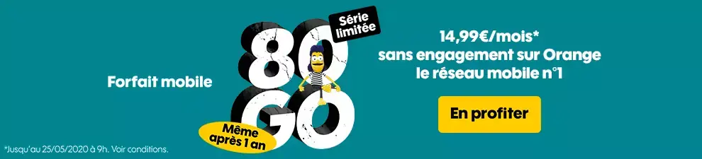 Bon plan : dernier jour pour le forfait Sosh 80Go à 14,99€ à vie !