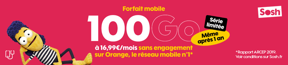 Bon Plan : 100Go chez Sosh à 16,99€ ou 100Go chez Bouygues à 15,99€ ?