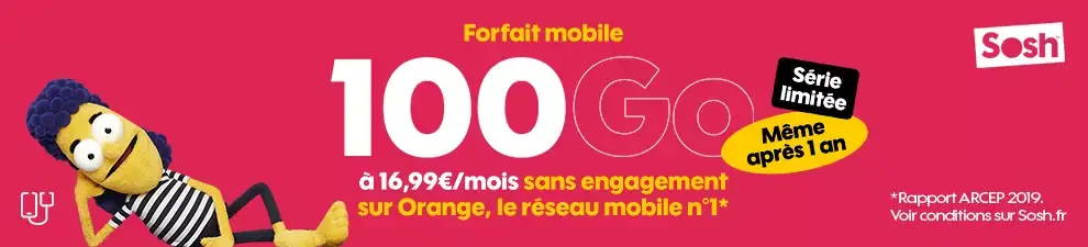 Bon Plan : 100Go chez Sosh à 16,99€ ou 100Go chez Bouygues à 15,99€ ?