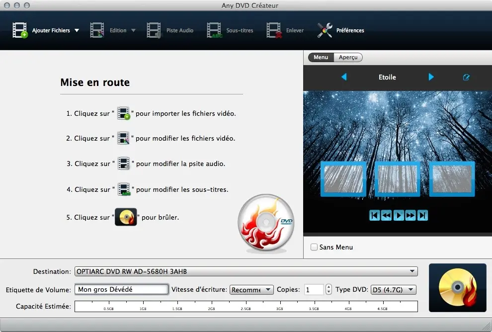 Any DVD Creator gratuit pour Mac