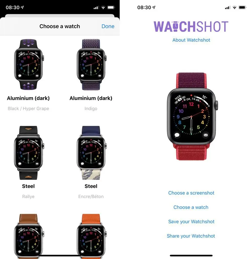 "Watchshot" permet de customiser les captures d'écran de son Apple Watch