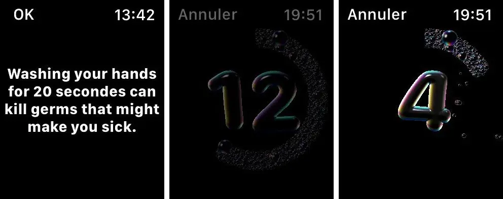 watchOS 7 : Handwashing, comment contrôler le temps de lavage des mains