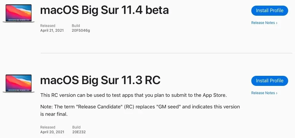 Une première bêta pour macOS 11.4 Big Sur