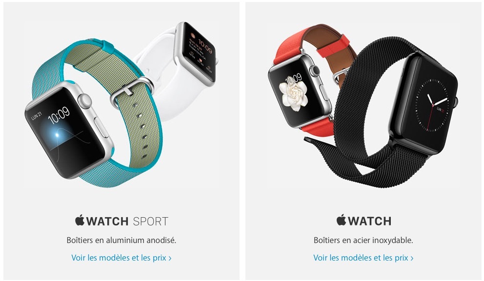 De nouvelles combinaisons en vente pour l'Apple Watch et l'Apple Watch Sport