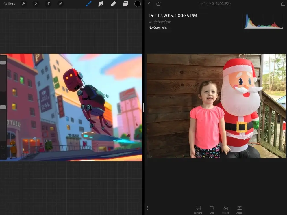 Lightroom sur iOS : 3D Touch, Peek & Pop, Split View et une optimisation pour l'iPad Pro