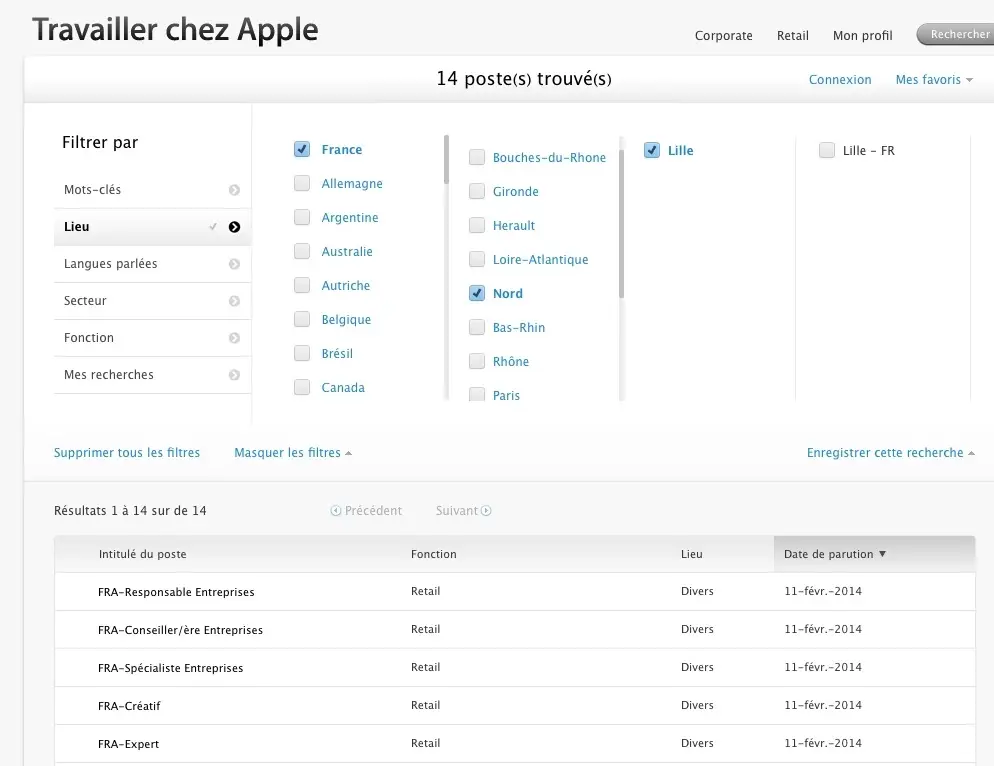 Apple recrute pour son Apple Store de Lille