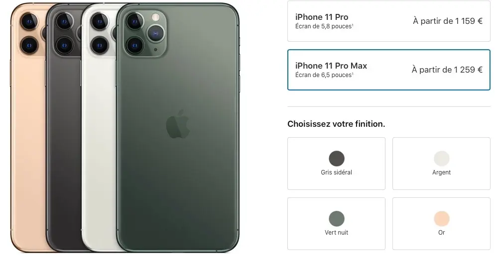 Le coût estimé des pièces de l'iPhone 11 Pro Max ne dépasse pas les 500$