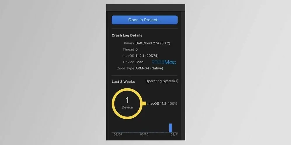 Un iMac Apple Silicon apparait au sein d'un rapport de crash d'Xcode