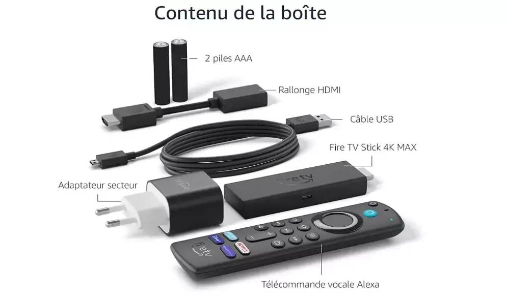 L'excellent Fire TV Stick 4K Max à 39€ (-25€, Wi-Fi 6, 4K HDR10+, Dolby Atmos/Dolby Vision)