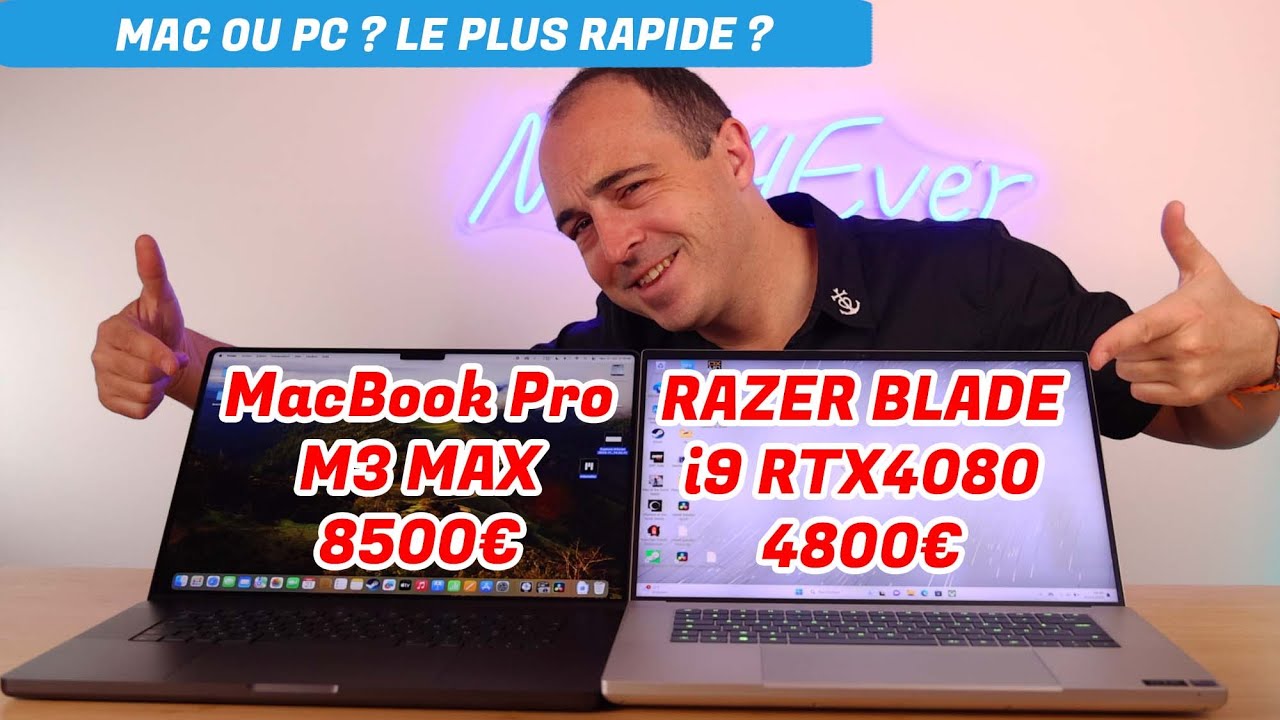 TEST MacBook Pro M3 Max vs RAZER BLADE 16 i9 RTX 4080, LE MATCH