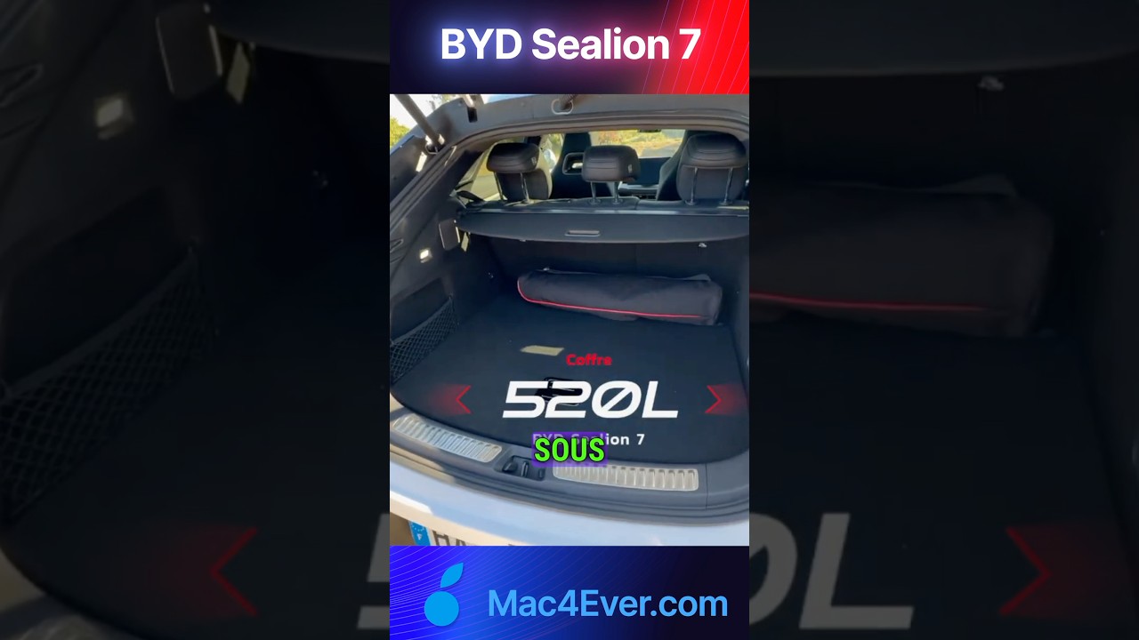 BYD Seaion 7 用のそれほど大きくないトランクです。 #sealion7 #テスト #電気自動車 #車 #ve #ev